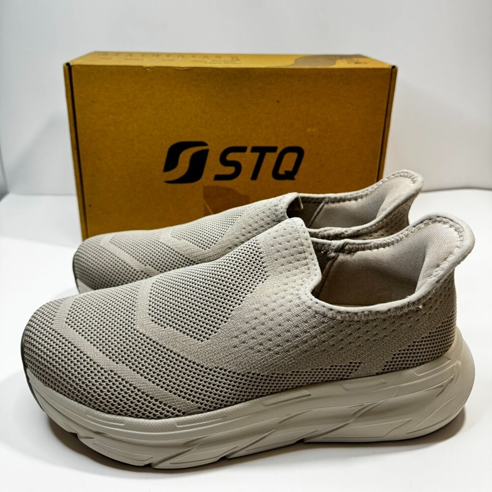 STQ Women's Slip-On Athletic Shoes, Walking Shoes with Arch Support Size 9